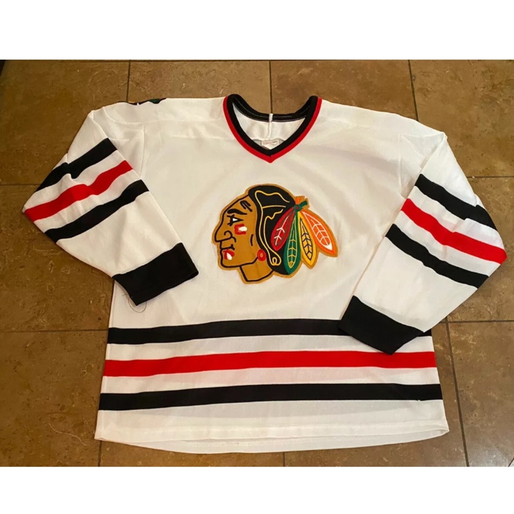 Vintage Chicago Blackhawks Maska CCM Hockey Jersey